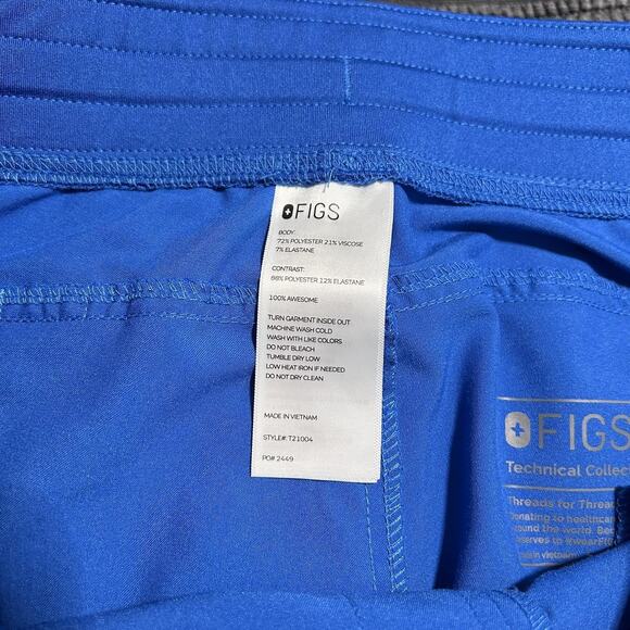 FIGS Scrub Pants Mens XL Royal Blue Technical Collection Drawstring T21004A - Picture 2 of 7